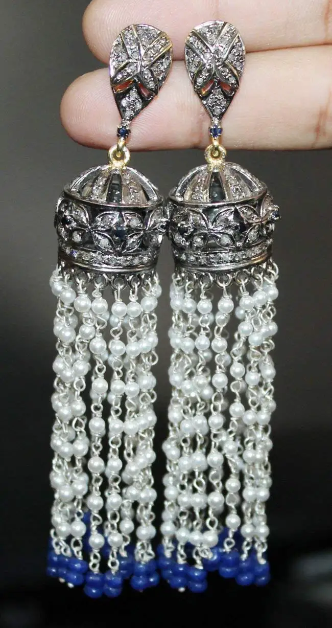 High Quality Diamond Earrings Find Get Quotations Tel Designer Diamond Silver Danglers Earrings Handmade Pave 925 Sterling
