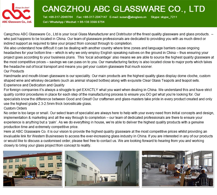 About us Supplier of Glass Dome With Base