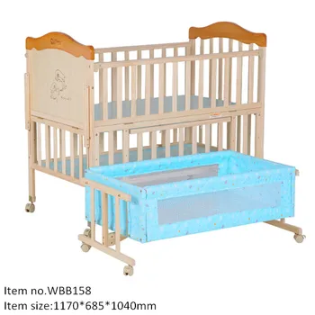 wooden portable crib