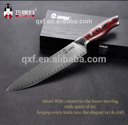 

Japanese VG10 Damascus chef knife G10 handle, Brown