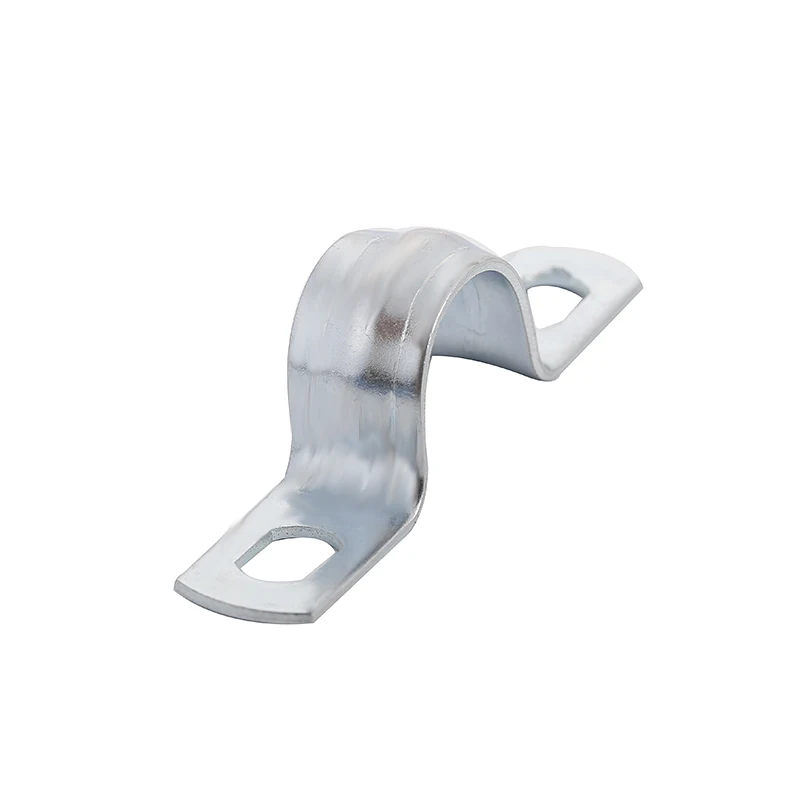 
U type saddle hose clamp for pipe clip with ellipse hole 