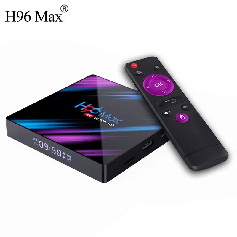 

2019 New Arrival Ranboda rockchip H96 max rk 3318 quad core 4k ultra hd smart android 9.0 tv box H96max RK3318 chip iptv ott stb