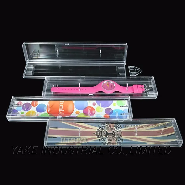 

Best quality custom made plastic watch box transparent, Random