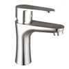 SUS304 small waist stainless steel tap faucet lead-free single lever brushed cold and hot bathroom faucet sanitary ware
