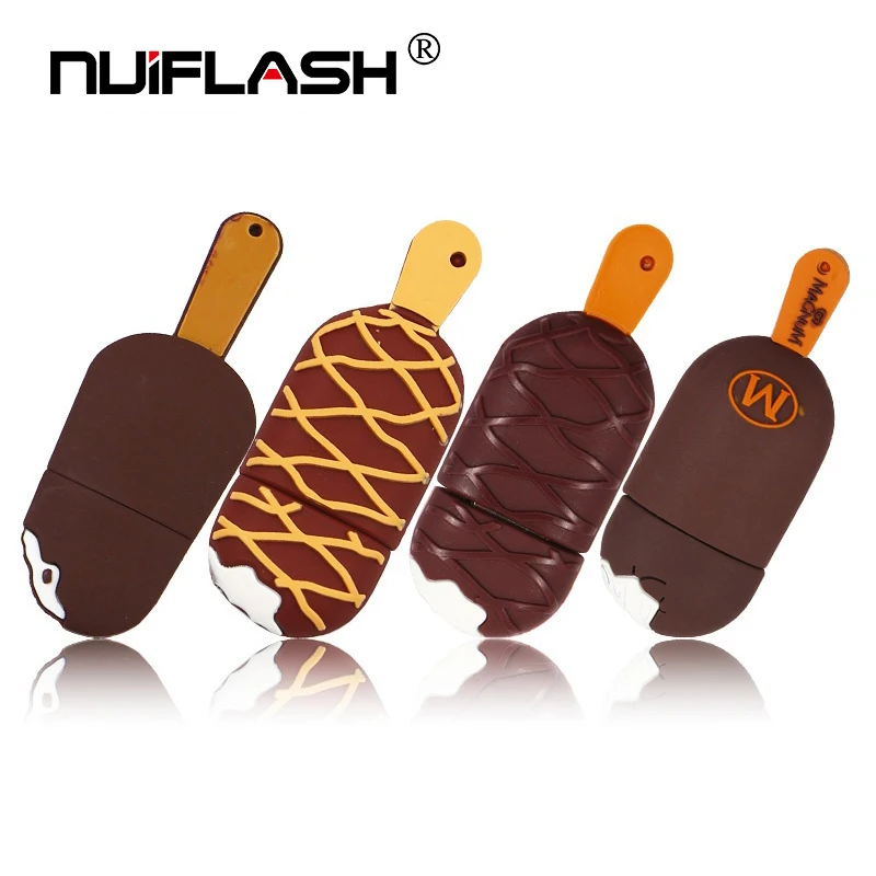Cute chocolate ice cream shaped cartoon usb2.0 memory stick 8gb 16gb 32gb 64gb - ANKUX.COM