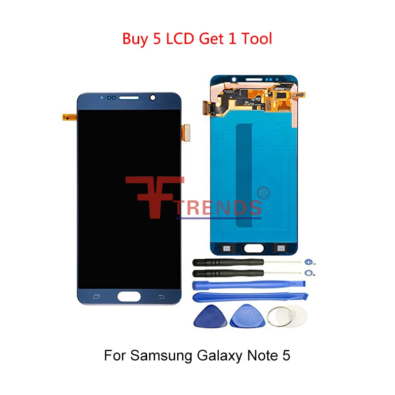 

for Samsung Galaxy Note 5 LCD display screen digitizer replacement tested one by one 100% working high quality free shipping, White & black & gold & black blue & other colors