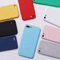 

Silicone Solid Candy Colorful Simple Soft Phone Thin Case Back Cover For iPhone 11 Pro 7 7Plus 6S 8 8PLUS X XS Max
