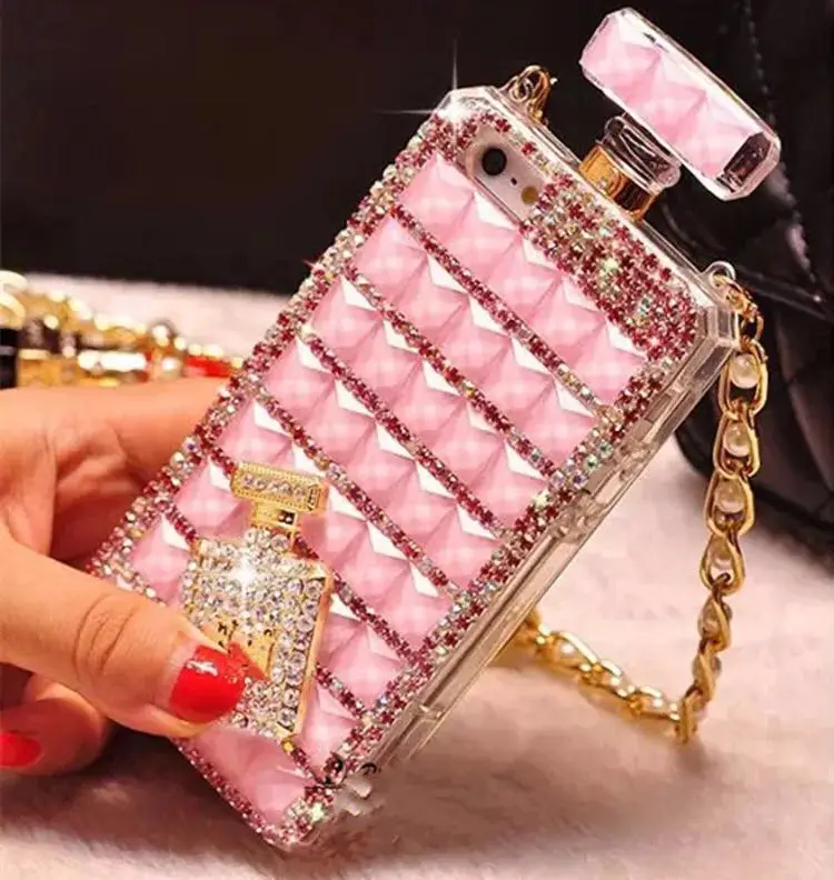 

Luxury Bling Diamond Rhinestone Perfume Bottle Phone Case for iphone12 13promax 11pro 678P x/XS xs max