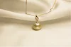 18k gold natural seawater Nanyang single Golden akoya Pearl Pendant Necklace as fashion and beautiful gifts.