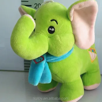 green stuffed elephant