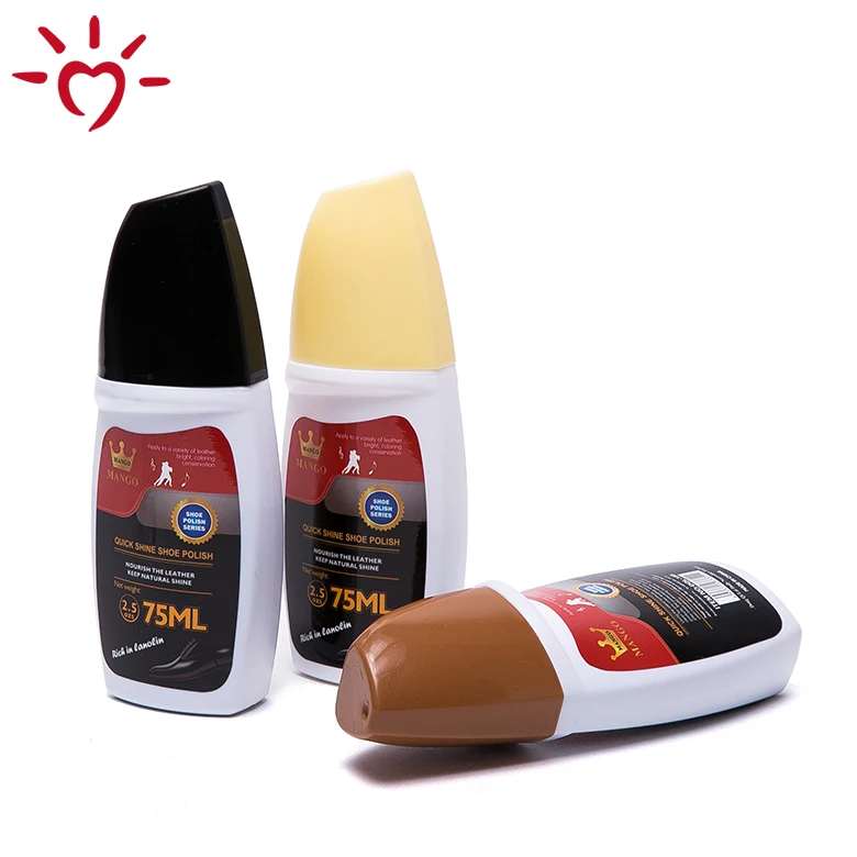 China manufacturer bottle plastic black cleaner color shoe polish