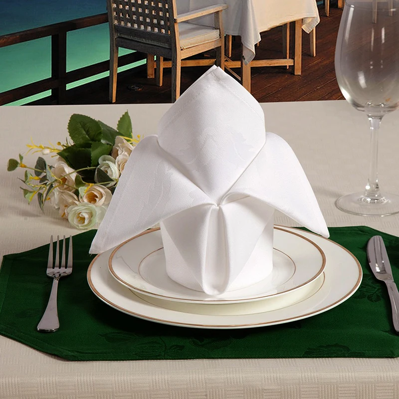 Wedding Party Banquet 100 Polyester Wrinkle Free 50*50cm Table Napkin