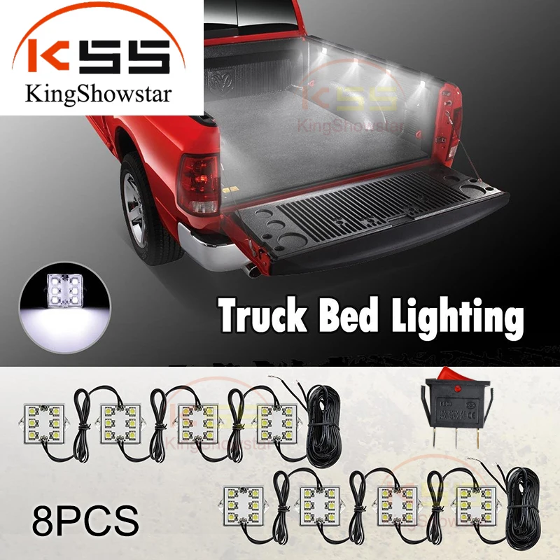 WATERPROOF 8pc Pickup Truck Bed Light Kit LED Lighting Accessories Ultra Bright