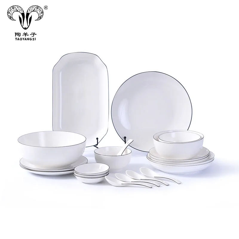 Nordic design home use porcelain type ceramic dinner set