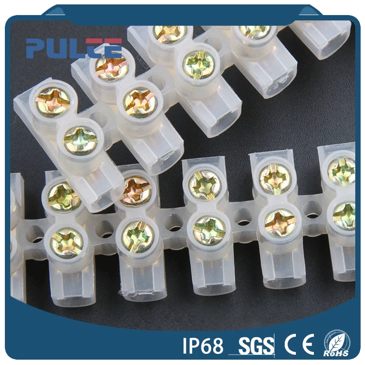 Pulte 12position X3 Plastic Terminal Block Htype Copper Feedthrough