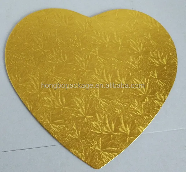Heart Shape Embossed Gold Foil Cake Board Mini Cake Boards Buy Cake
