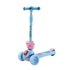 Toddlers Deluxe Kick Scooter for Boys & Girls 3 Wheel Scooter, PeppaPig toy for kids 2 year plus foldable