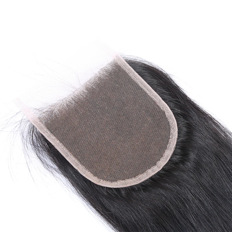 

4x4 mink straight hair closure indian hair closure pre_plucked hair fast delivery