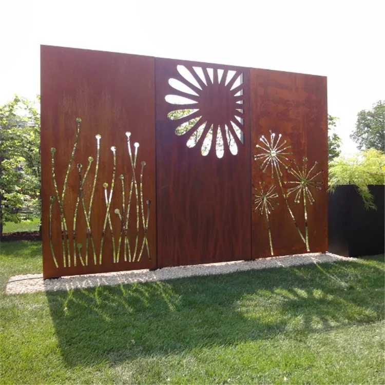 Room Divider/metal Screen Panels/corten Rusted Steel Screen - Buy Laser ...