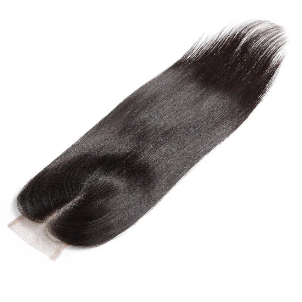 

Wholesale 4X4 Straight Brazilian Hair Lace Closure Human Hair Closure brazilian hair bundles with closure