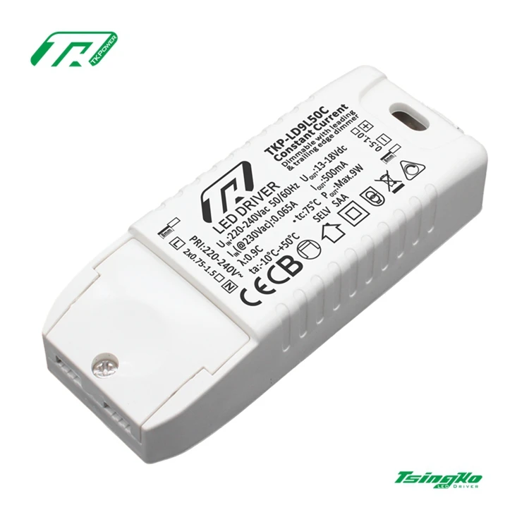 Tsingko 9W triac dimmable led driver with leading edge and trailing edge dimmer