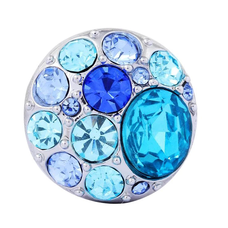 

Custom Multi Color Luxury  Snaps Crystal Snap Button Jewelry, Red/multi