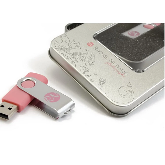 Wholesale Metal Box Usb Swivel Usb 2.0 Memory Stick 512MB - ANKUX.COM