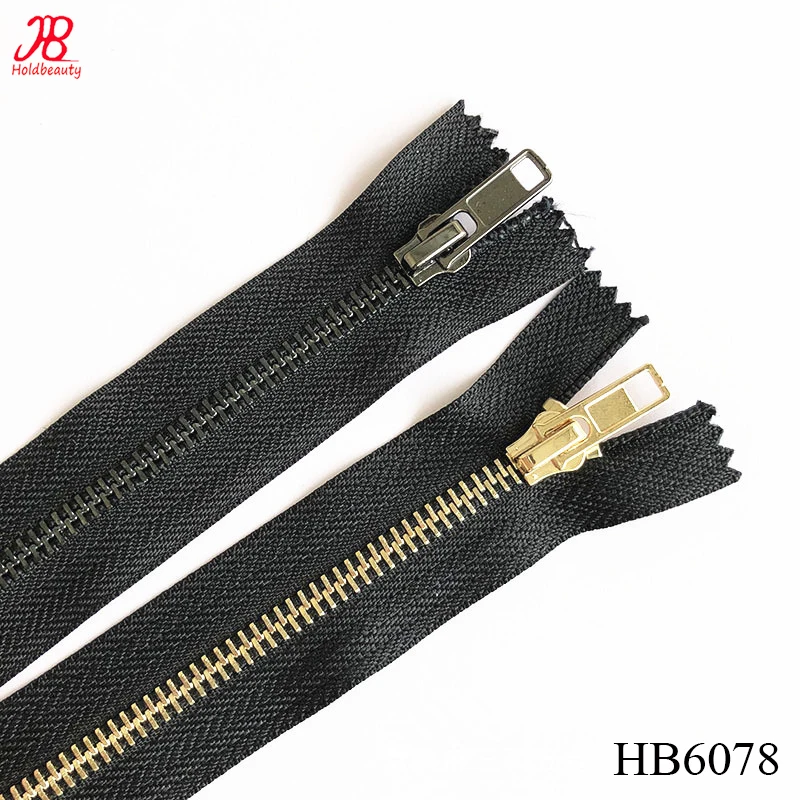 Custom Zip Plastic Nylon Double Ended Zipper With 2 Slider Two Way Head