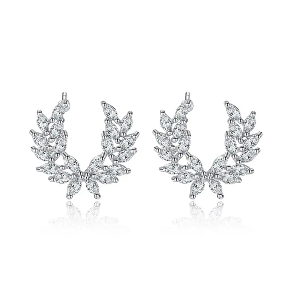 

LUOTEEMI Angle Wing Cute Stud Earrings for Women A AA Cubic Zirconia Women Fashion Jewelry Korean Style Factory Brand Wholesale