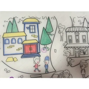 Image of Amazon Top Seller 2019 Creative Design Disposable Waterproof Silicone Washable Colored Place mat Silicone Baby Placemat for Kids