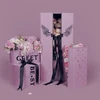 Round cylinder can be split ribbon ribbon bow flower box gift box for custom logo.