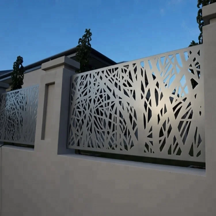 

Custom-made laser cut aluminum panels /external decorative metal fences, Natural rust