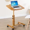 Height Adjustable Bamboo Laptop Computer Desk Table