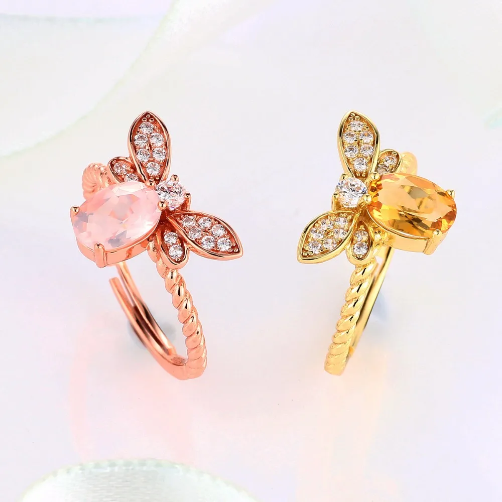 

Bee jewelry citrine women gemstone fine Italian gold jewelry sets