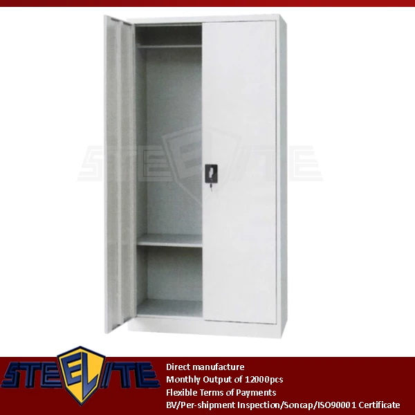 Hostel Furniture Supply Two Door 2014 White Metal Wardrobe Closets