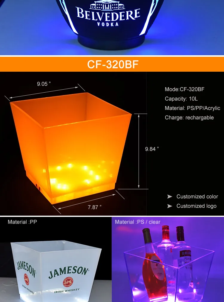 2019 Big Night Club Wine Led Ice Bucket Holder Champagne Corona Beer