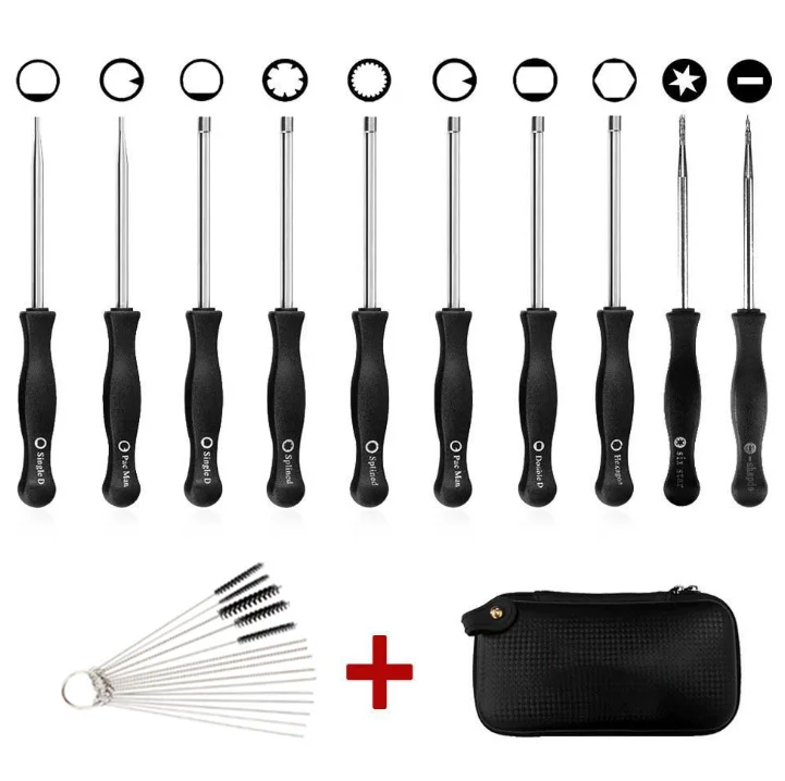 
Carburetor Adjustment Tool Kit for Common 2 Cycle Carburator Engine (10pcs + cleaning tool) 