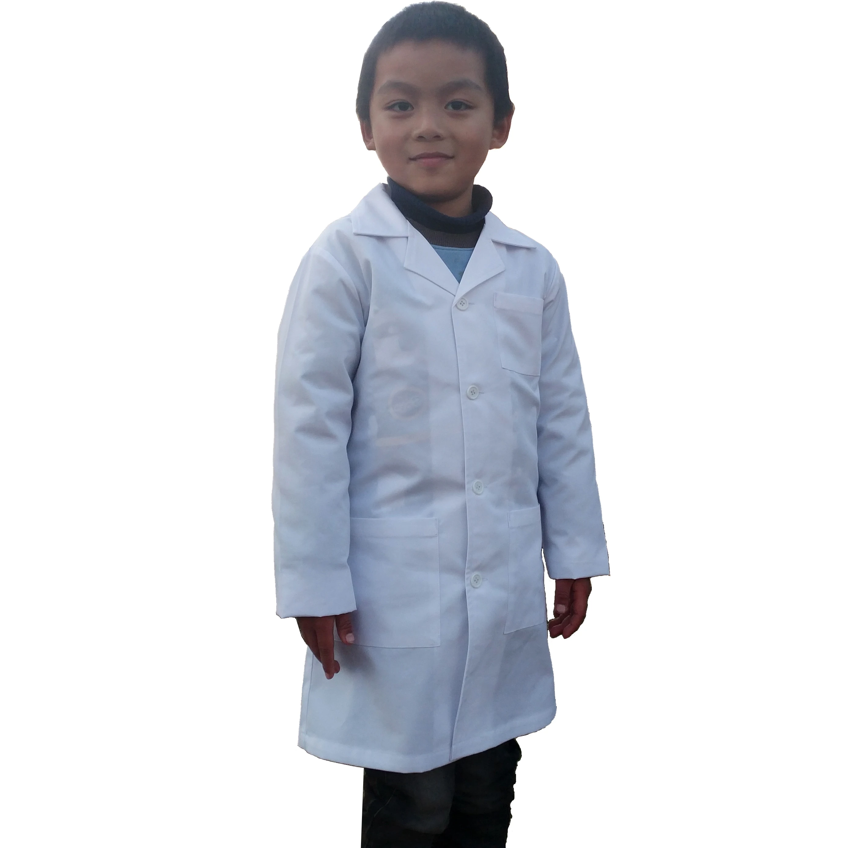 

2019 Classic long sleeve style kid children white lab coat