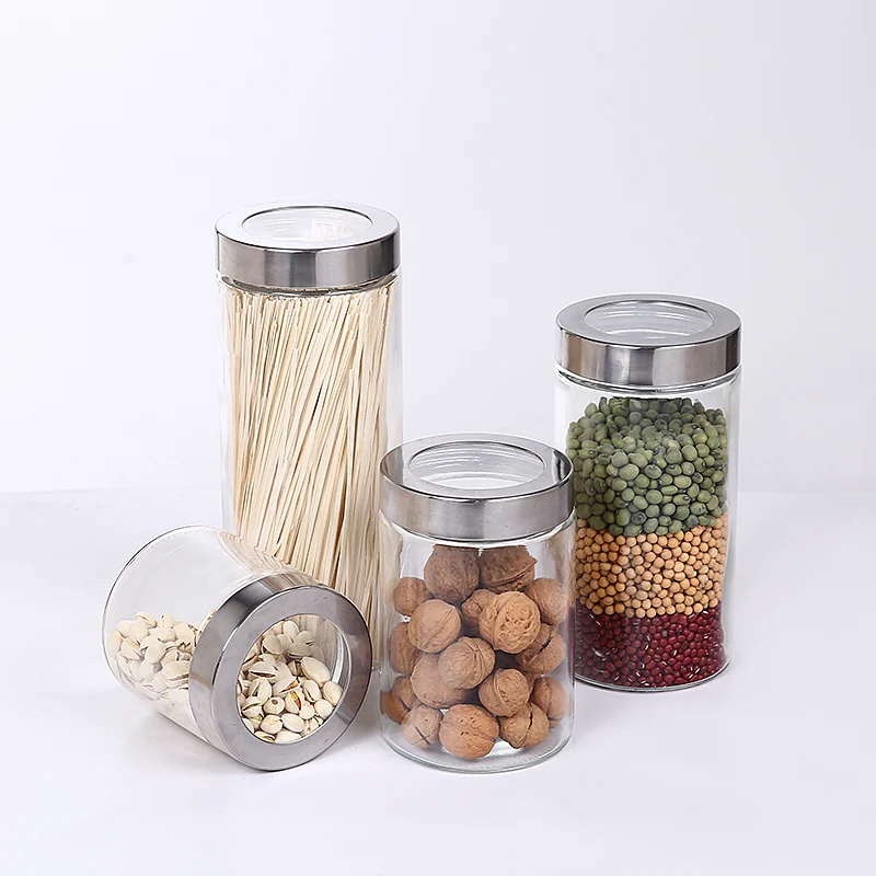 Round Glass Food Container With Acrylic Lid Buy Food Container,Round
