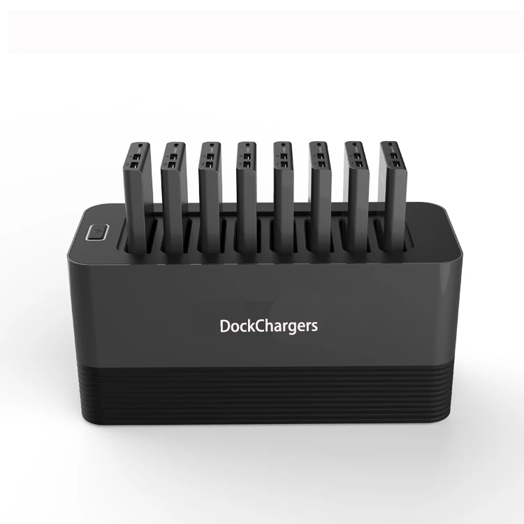 

Mobile phone charging station with 8pcs power bank