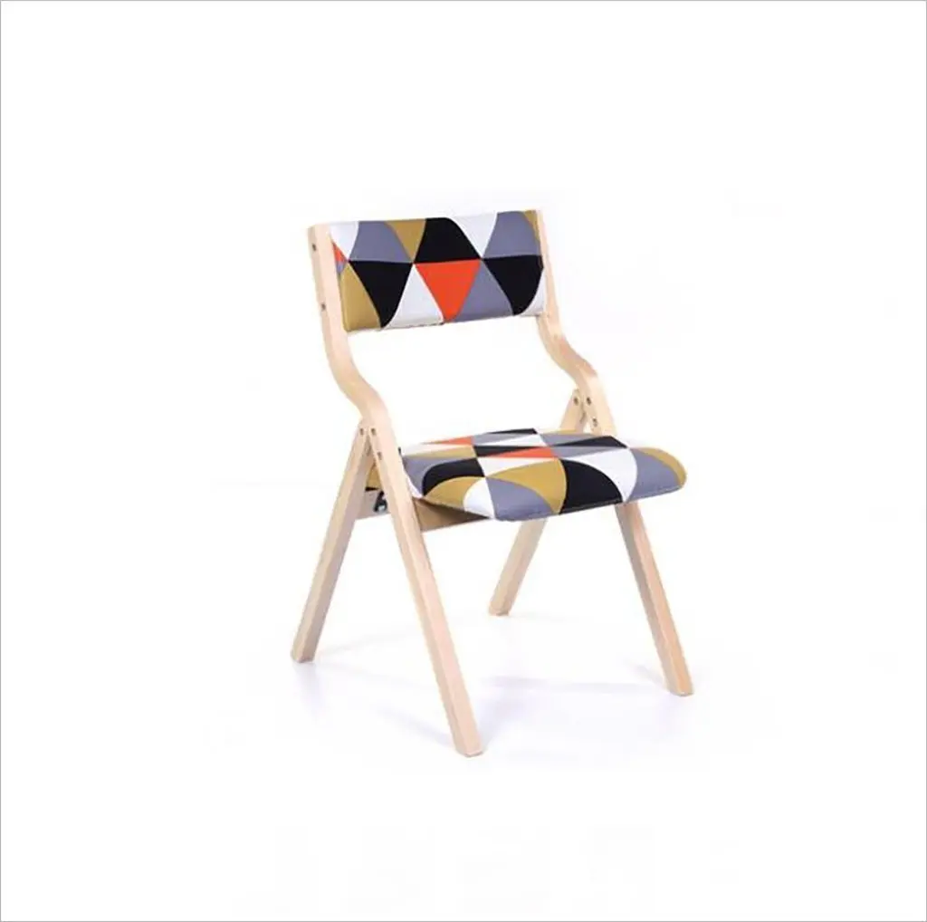 fold up chairs Home simple portable solid wood folding dining chair, simple folding back computer chair, living room lounge chair (Size: 47.5 78.5cm) Folding Chairs (Color : A)