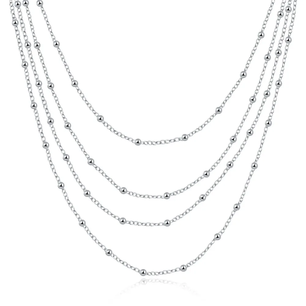 

925 Sterling Silver layered necklace