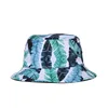 Wholesale Custom Cotton Twill Bucket Hat With printed leaves logo fisherman hat