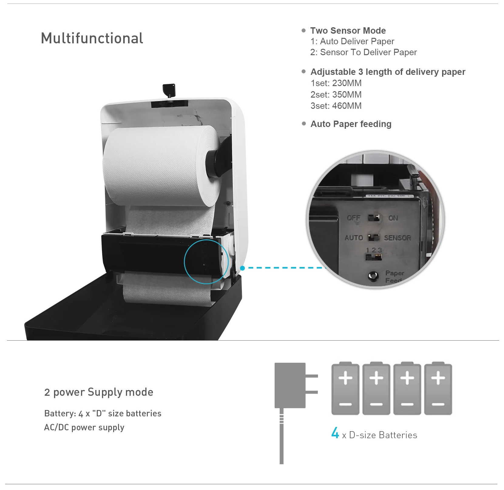 New Arrival High Quality Automatic Sensor Toilet Tissue Auto Cut Paper