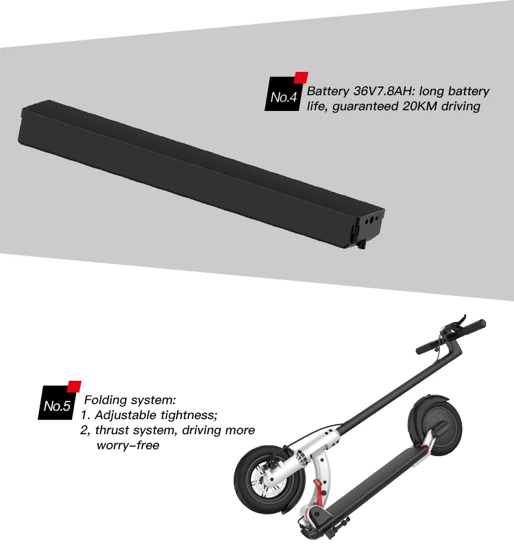 Hot Selling 8.5 Inch 36V 350W Folding 2 Wheel Electric Scooter