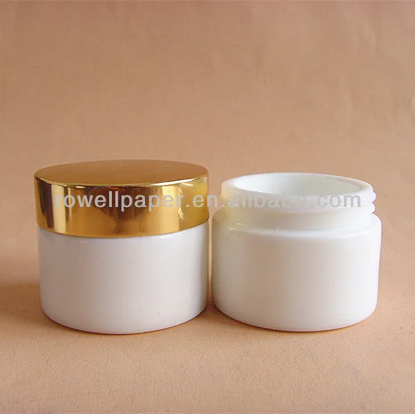 50 Ml Ceramic Cosmetic Jar White With Gold Lid Buy Ceramic Cosmetic
