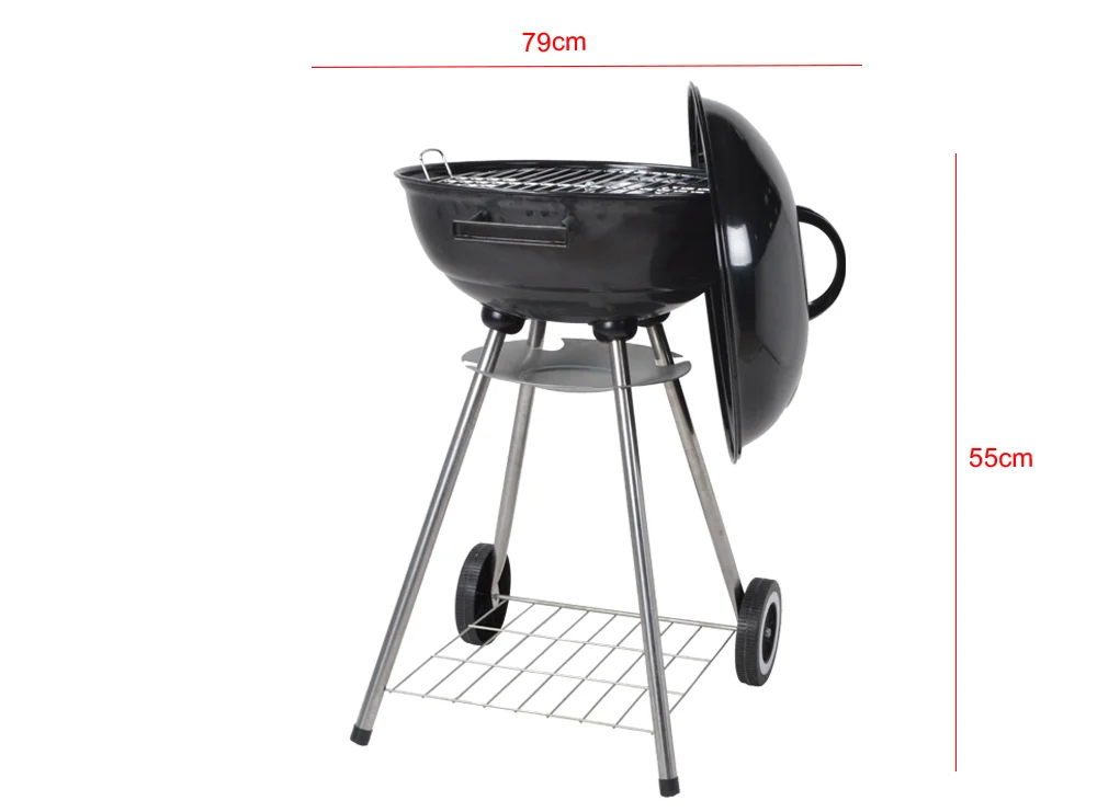 18 Inch er Kettle Bbq Charcoal Bbq Grill With Trolley And Stainless