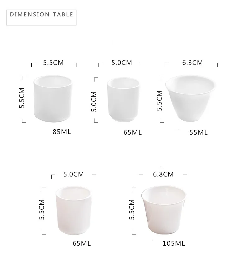 Personalised Ceramic Tea Cups Coffee Cup Without Handles