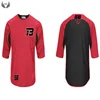 Customized logo sublimated pullover zipper baseball jersey