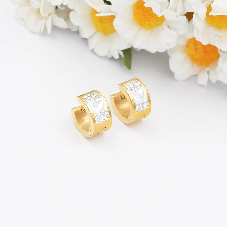 

hot sale newest design vintage stainless steel earrings, Gold
